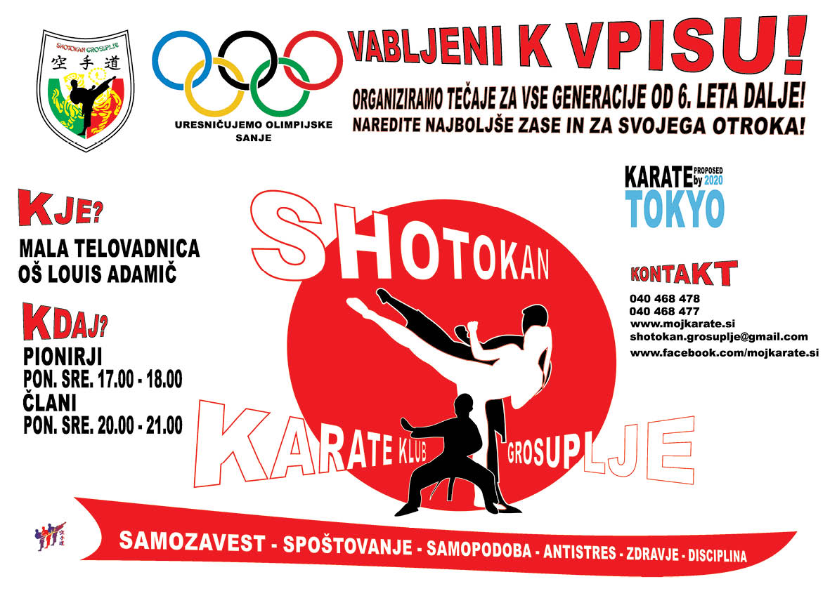 Plakat Shotokan karate Grosupljepg